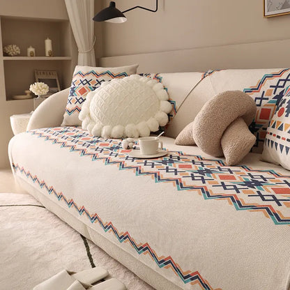 Bohemian Linen and Cotton Sofa Cushion for Home Decor