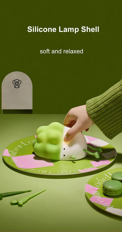 USB Rechargeable Cabbage Night Light for Kids' Room