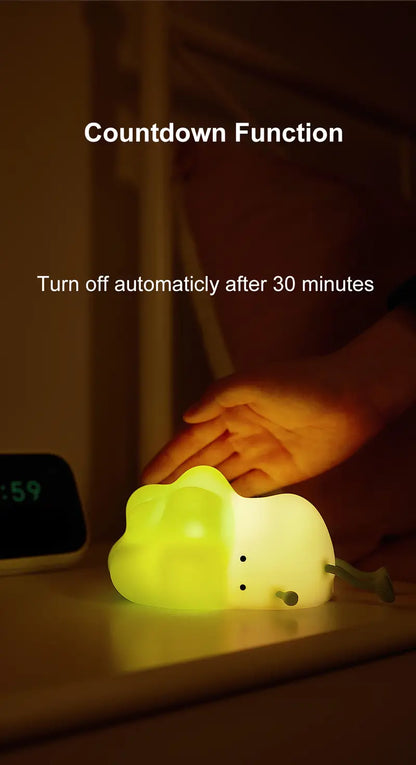 USB Rechargeable Cabbage Night Light for Kids' Room