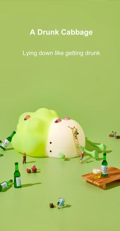 USB Rechargeable Cabbage Night Light for Kids' Room