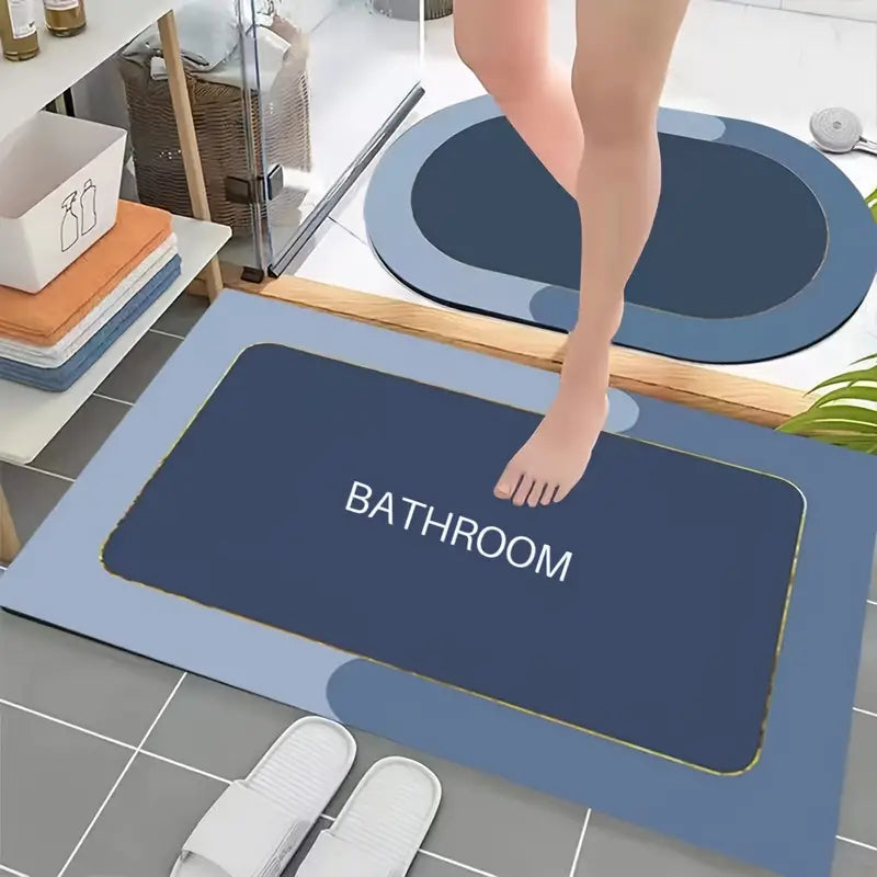 2pcs Non-Slip Bathroom Floor Mat Set, Absorbent