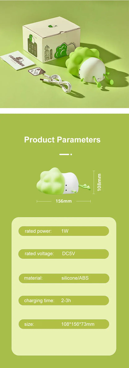 USB Rechargeable Cabbage Night Light for Kids' Room