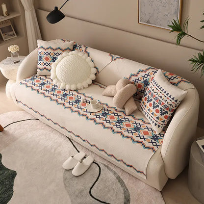Bohemian Linen and Cotton Sofa Cushion for Home Decor
